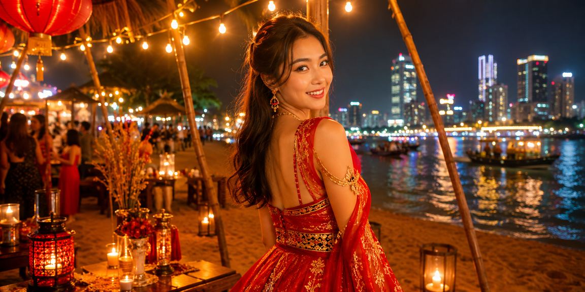 Chợ đêm Sài Gòn sôi động với màn hình kết quả xổ số trực tuyến